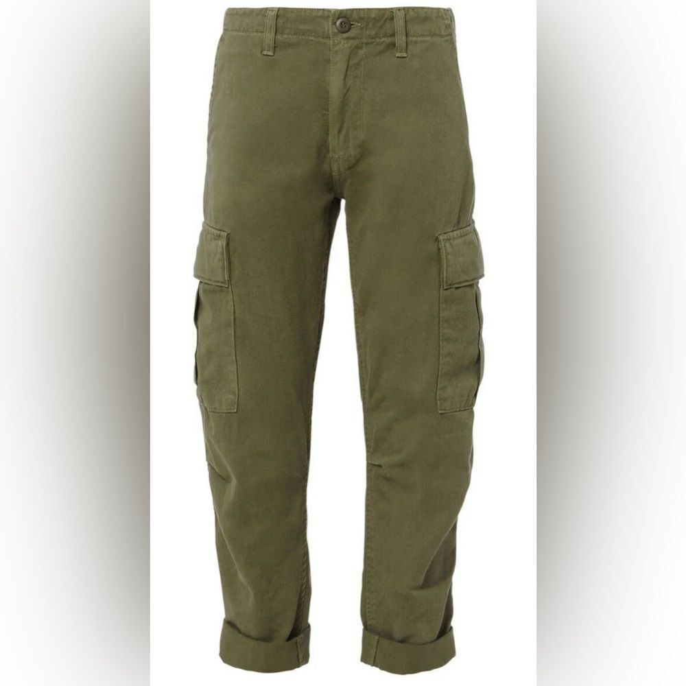 NWOT RE/DONE Originals Women’s Army Green Designer Cargo Pants - Size 26 - Picture 8 of 15